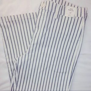 J.Crew Slim Wide Leg Stripe Jean